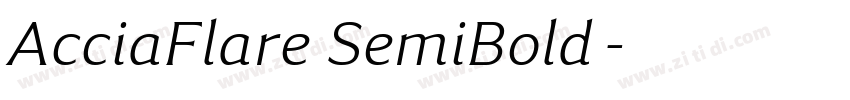 AcciaFlare SemiBold字字体转换